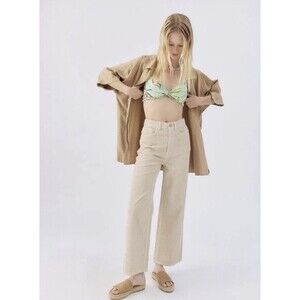 BDG High & Wide Corduroy Pant Size 29 Beige Urban Outfitters EUC